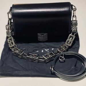 Givenchy 4G Medium Leather Crossbody Bag with Chain